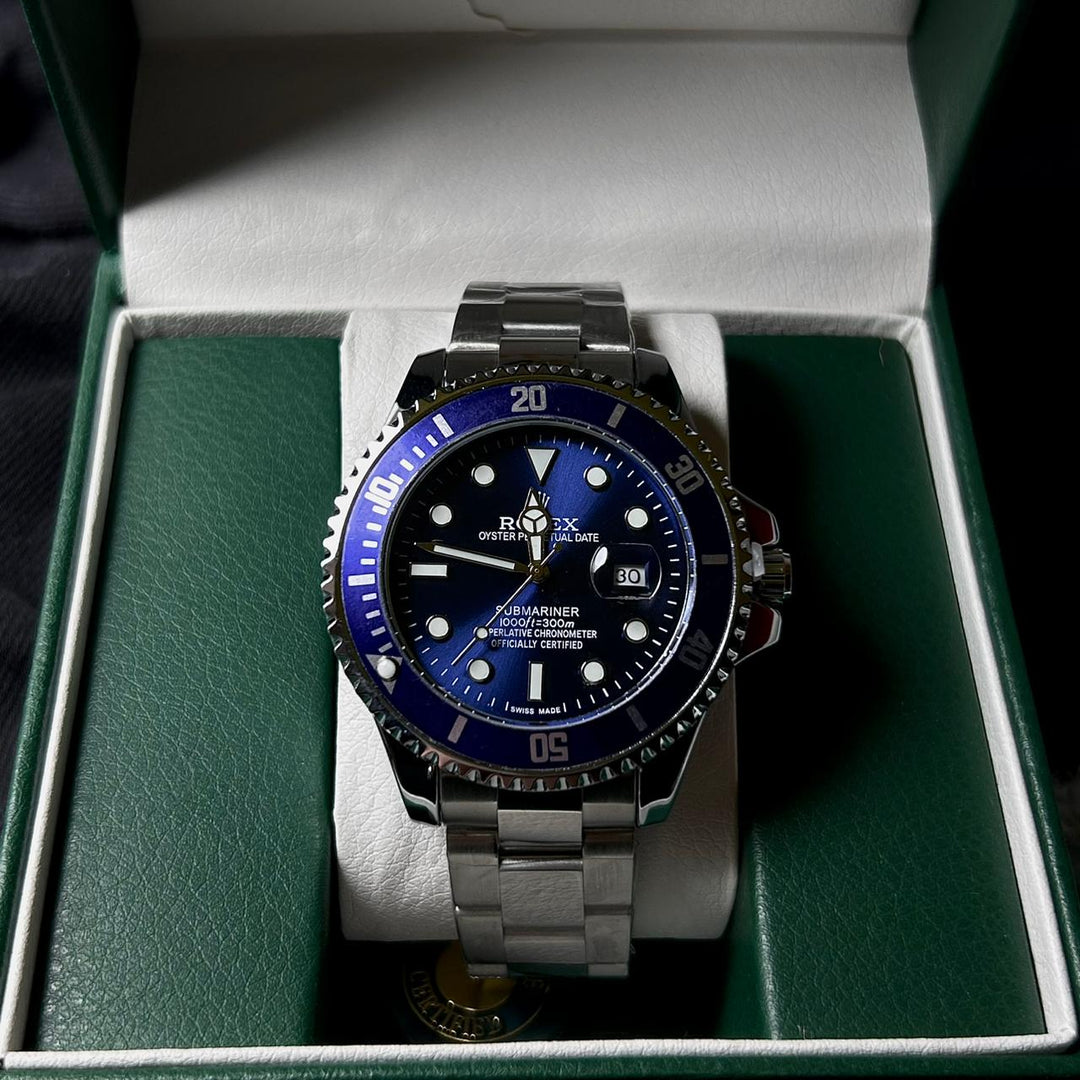 Rolex Submariner Automatic Style For Him - Silver Blue - Giiz store