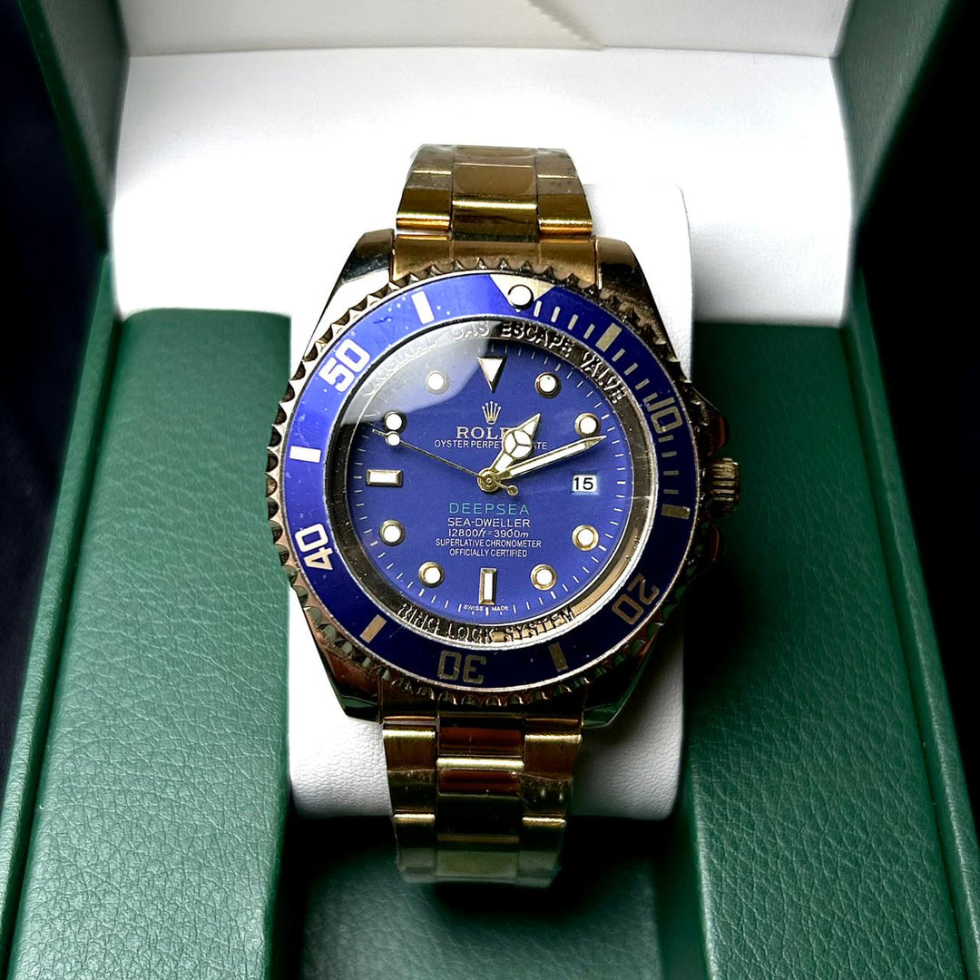Rolex Submariner For Him - Golden Blue - Giiz store