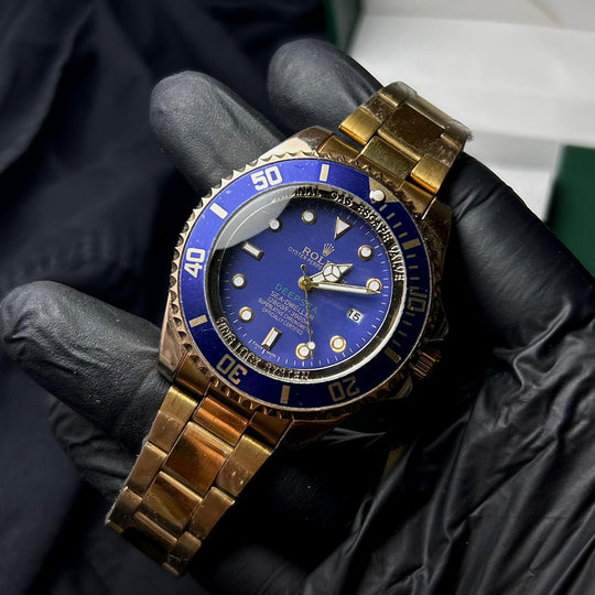 Rolex Submariner For Him - Golden Blue - Giiz store