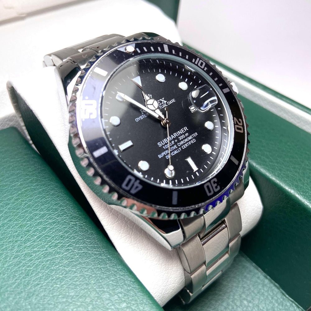 Rolex Submariner For Him - Stainless Steel with Black Dial and Bezel - Giiz store