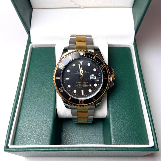Rolex Submariner For Him - Two - Tone with Black Dial and Bezel - Giiz store
