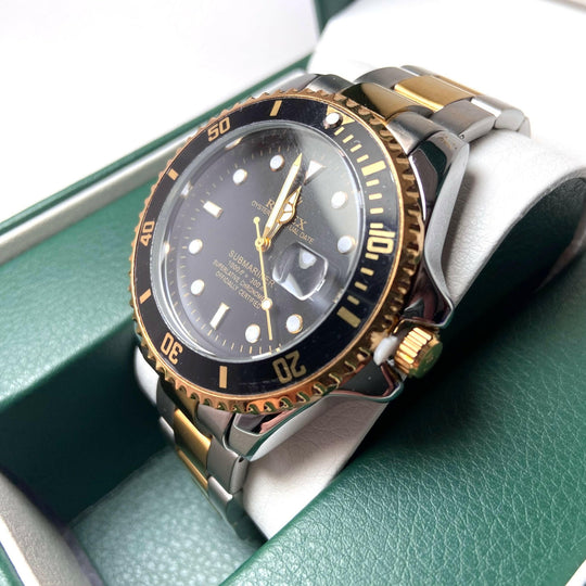 Rolex Submariner For Him - Two - Tone with Black Dial and Bezel - Giiz store