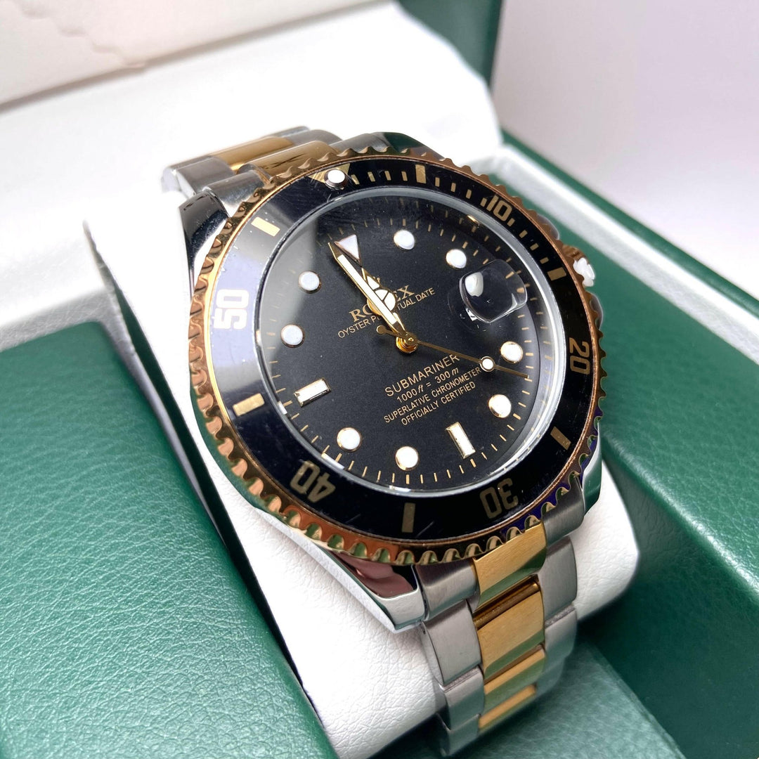 Rolex Submariner For Him - Two - Tone with Black Dial and Bezel - Giiz store