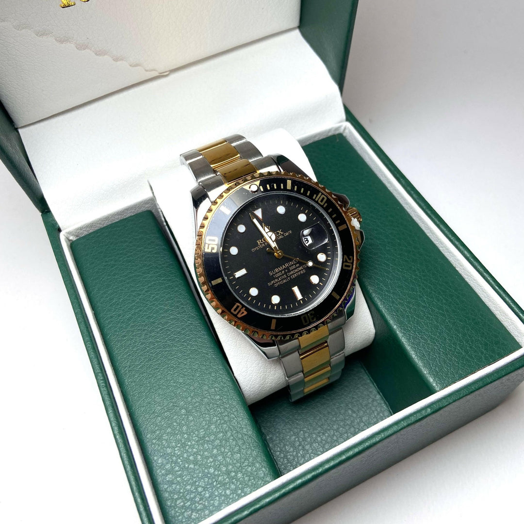 Rolex Submariner For Him - Two - Tone with Black Dial and Bezel - Giiz store
