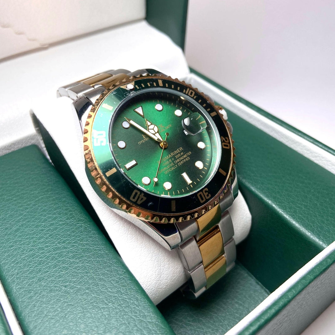 Rolex Submariner For Him Two-Tone with Green Dial and Bezel