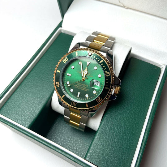 Rolex Submariner For Him - Two - Tone with Green Dial and Bezel - Giiz store