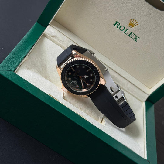 ROLEX Yacht Master – Everose Gold Black Oysterflex - Giiz store