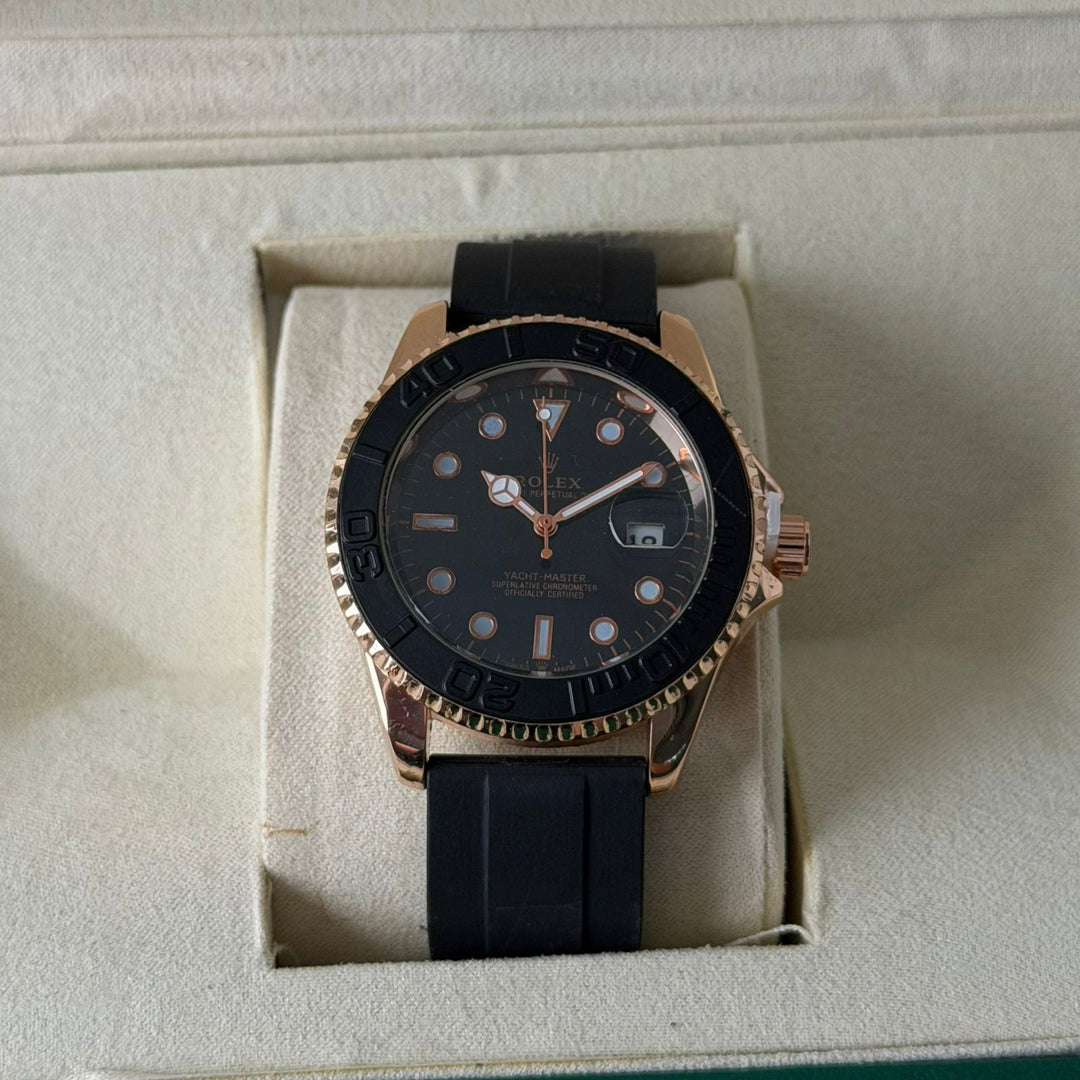 ROLEX Yacht Master – Everose Gold Black Oysterflex - Giiz store