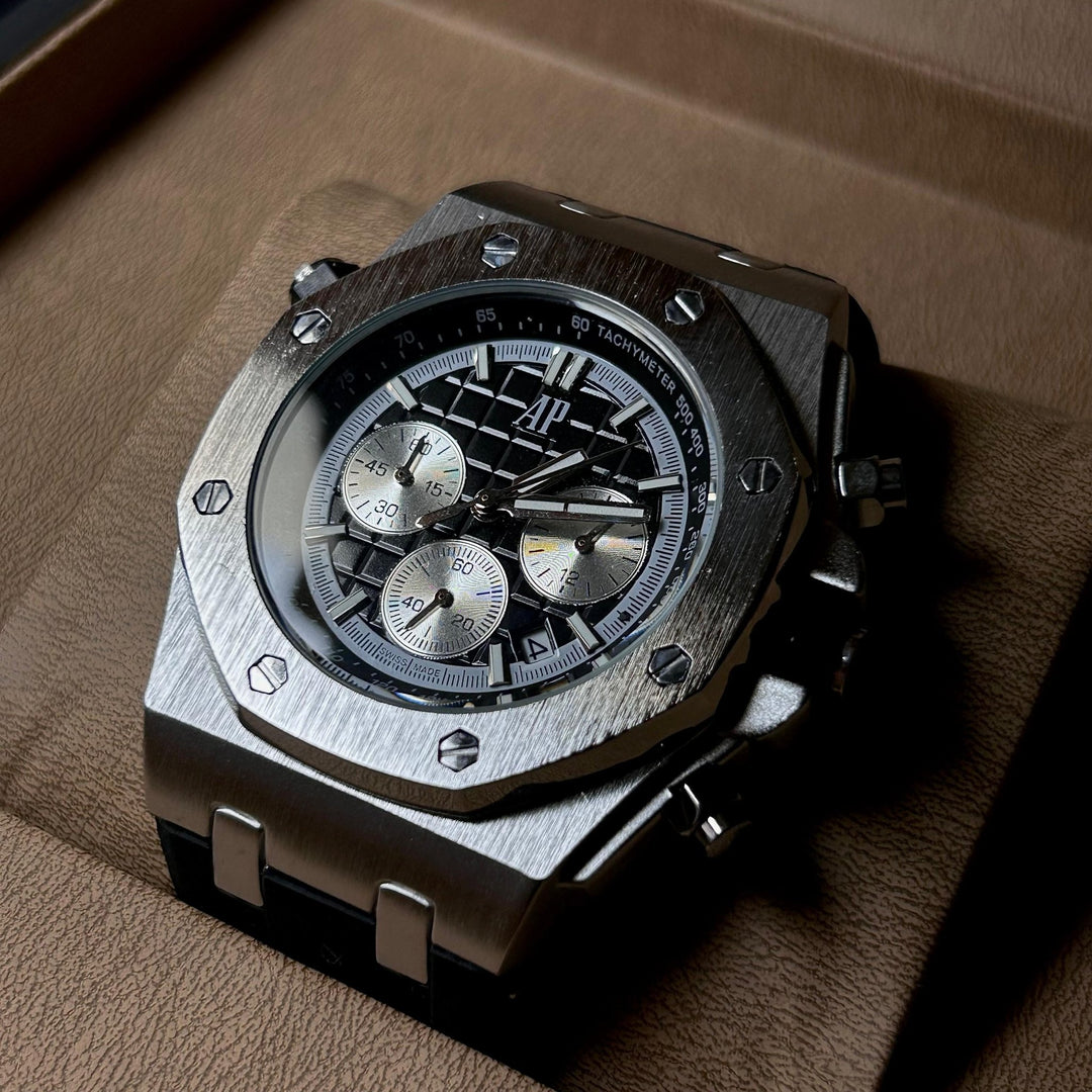 Royal Oak Offshore Chronograph Méga Tapisserie – Silver - Giiz store