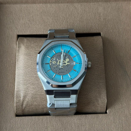 Tissot PRX Skeleton Style – Silver Tiffany Blue Dial - Giiz store