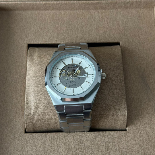 Tissot PRX Skeleton Style – Silver White Dial - Giiz store
