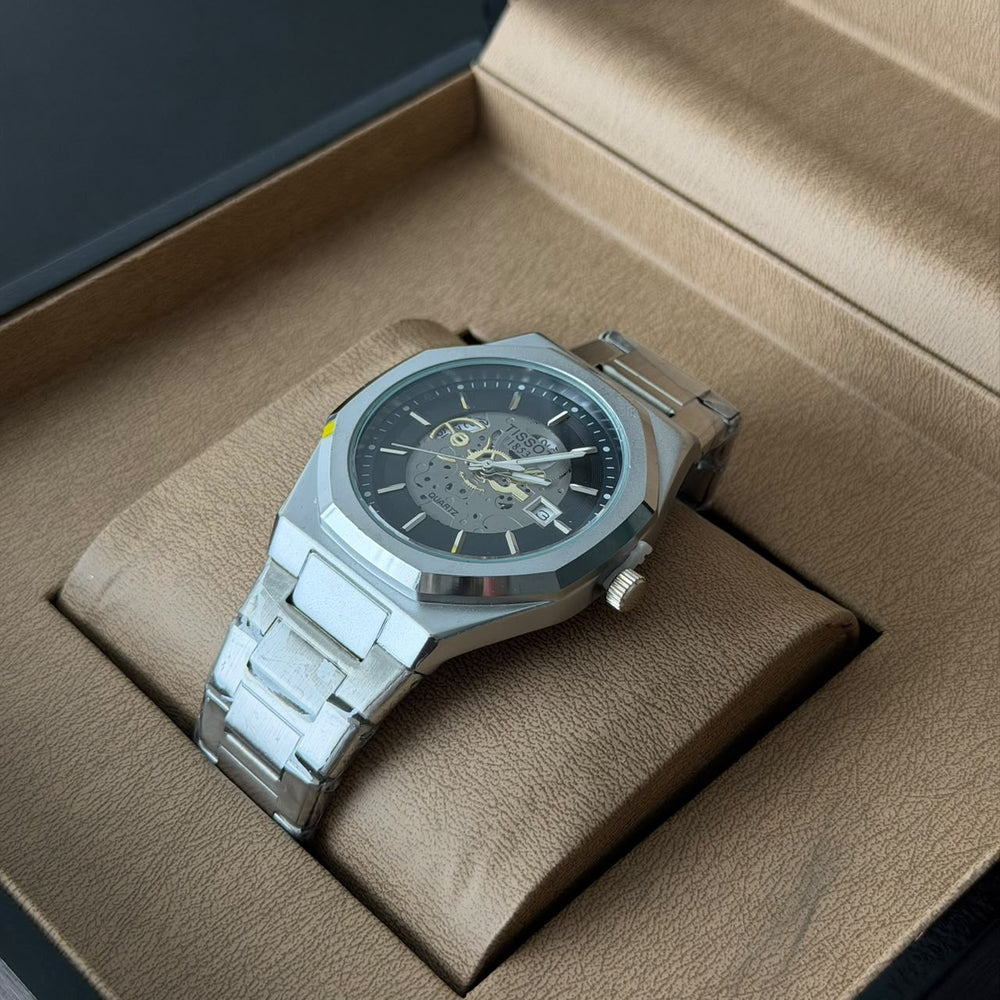 Tissot PRX Style – Silver Black Skeleton Dial - Giiz store