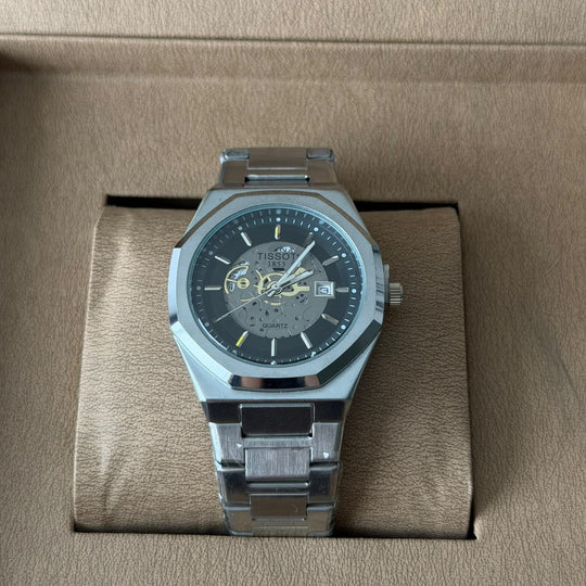 Tissot PRX Style – Silver Black Skeleton Dial - Giiz store