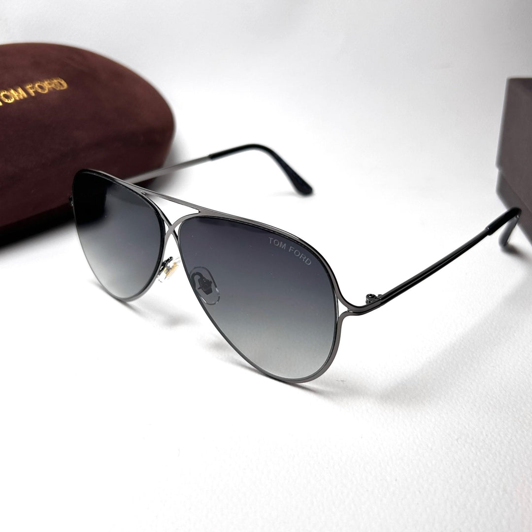 Tom Ford Aviator TF0487 - Silver Smoke Gradient - Giiz store